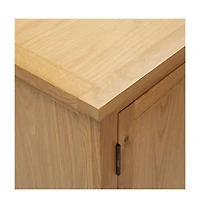 Cupboard 17.7"x12.6"x33.5" Solid Oak Wood