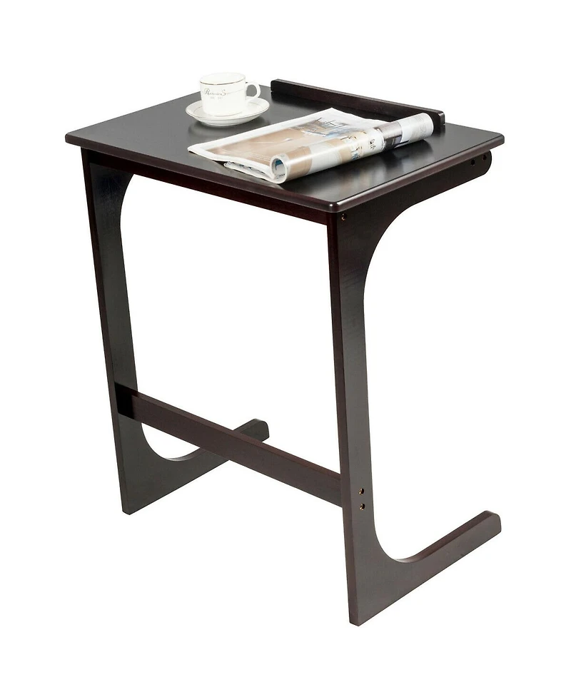 Adjustable C-Shape Couch End Table wth Tilting Top