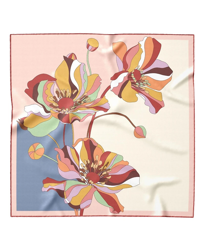 Julia - Hand Rolled Large Silk Foulard for Women