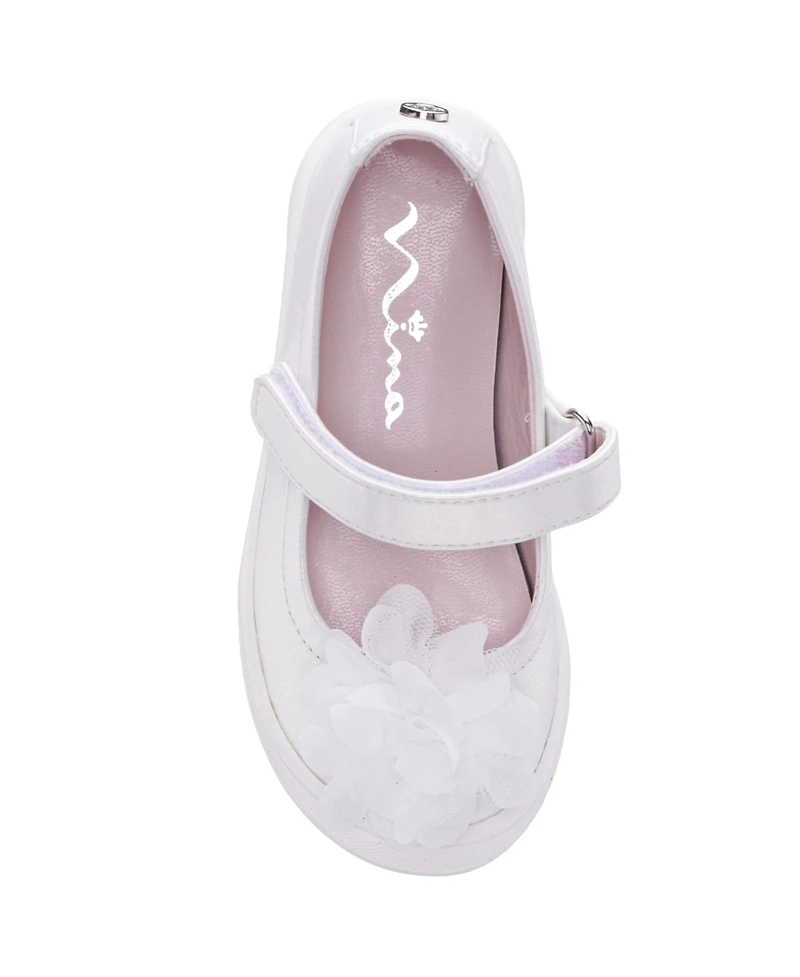 Nina Little Girls Natty Pearlized Round Toe Sneakers