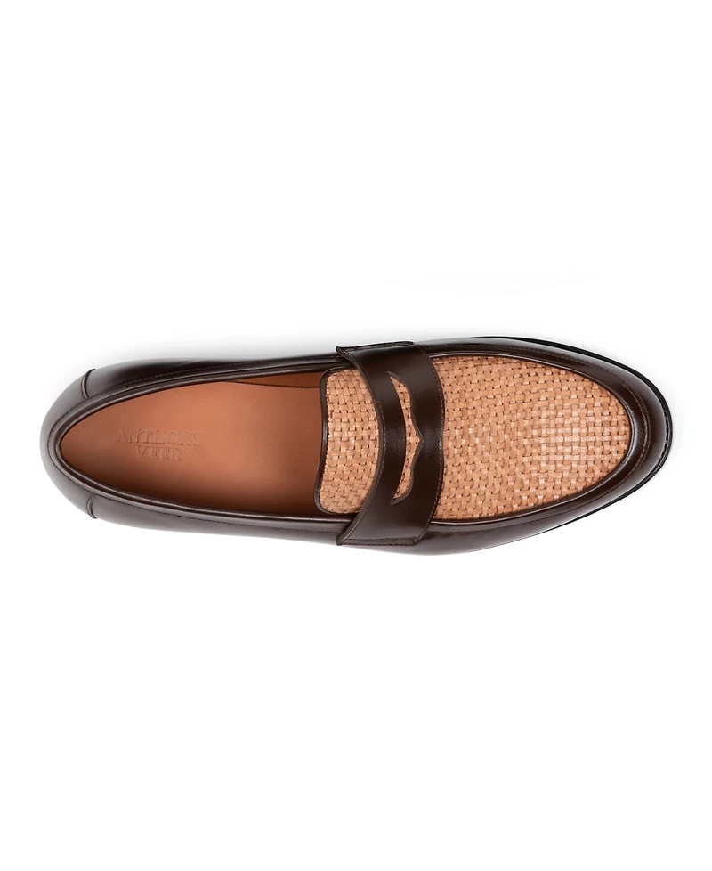 Anthony Veer Men's Mercer Slip On Leather Penny Loafers
