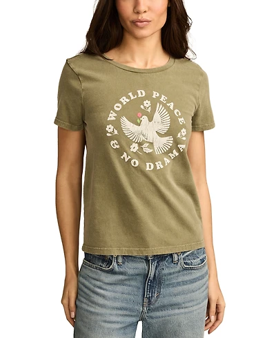 Lucky Brand Women's No Drama Classic Crewneck Cotton T-Shirt