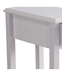 Modern Chairside Table with Extendable Drawer and Cupholders for Convenient Storage and Relaxation