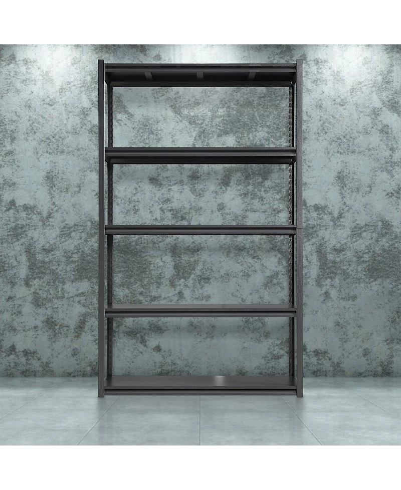 78"H 5 Tier Metal Shelves for Storage Garage Shelving 2000LBS Heavy Duty Storage Shelves Adjustable Garage Shelf Industrial Shelving Unit Storage Util