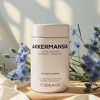 Codeage Akkermansia Synbiotic Supplement - 100 Million Afu Akkermansia Probiotic & Chicory Inulin Prebiotic - Chicory Root - 1 Capsule Per Serving