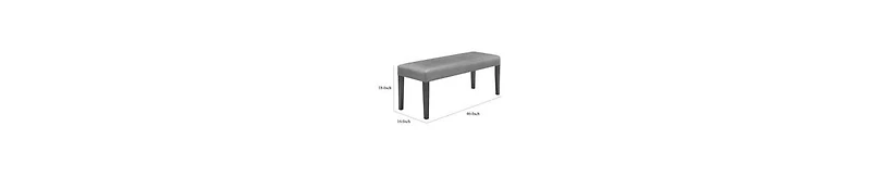 Fabric Upholstered Bench – Sturdy Wood Frame for Entryway or Living Room