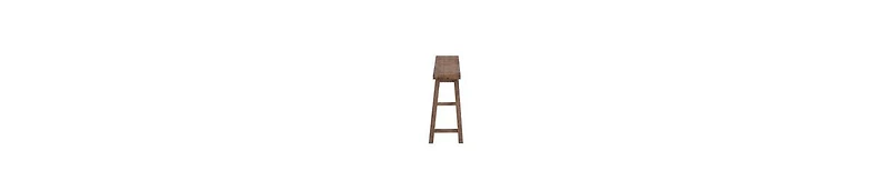 Rubberwood Bench with Saddle Seat – Rectangular Design for Versatile Seating