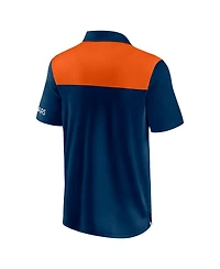 Fanatics Men's Navy/Orange Chicago Bears Color Block Polo Shirt