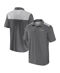 Fanatics Men's Gray Baltimore Ravens Long Shot Polo Shirt