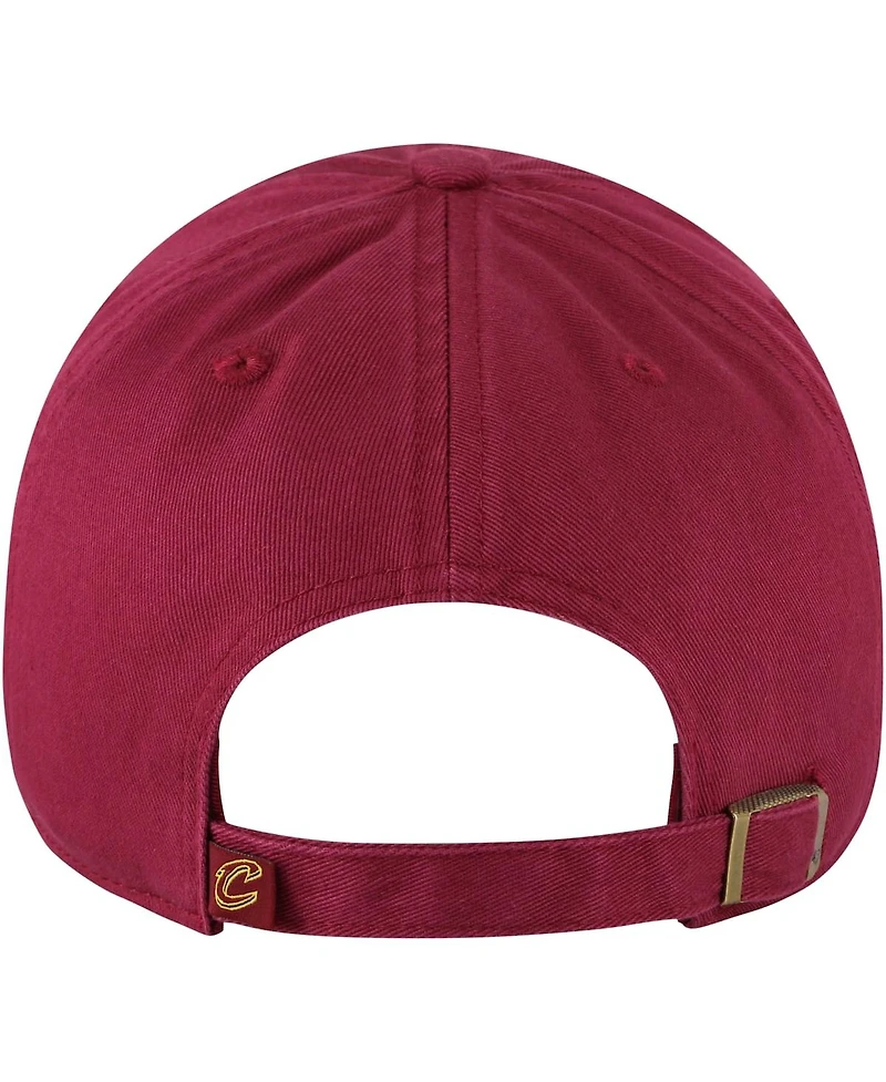 '47 Brand Men's Wine Cleveland Cavaliers Core Wordmark Clean Up Adjustable Hat