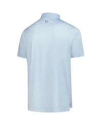 FootJoy Men's Light Blue The Players Prodry Checker Print Lisle Polo Shirt