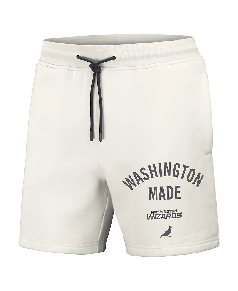 Staple X Nba Men's Cream Washington Wizards Heavyweight Fleece Shorts
