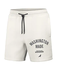 Staple X Nba Men's Cream Washington Wizards Heavyweight Fleece Shorts