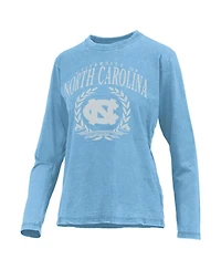 Pressbox Women's Carolina Blue North Tar Heels Chandler Olive Leaf Arch Long Sleeve T-Shirt