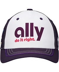 Hendrick Motorsports Team Collection Men's White/Purple Alex Bowman Ally Uniform Adjustable Hat