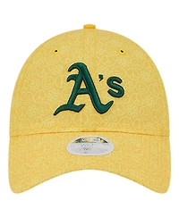 New Era Women's Gold Athletics Don't Worry 9Twenty Adjustable Hat