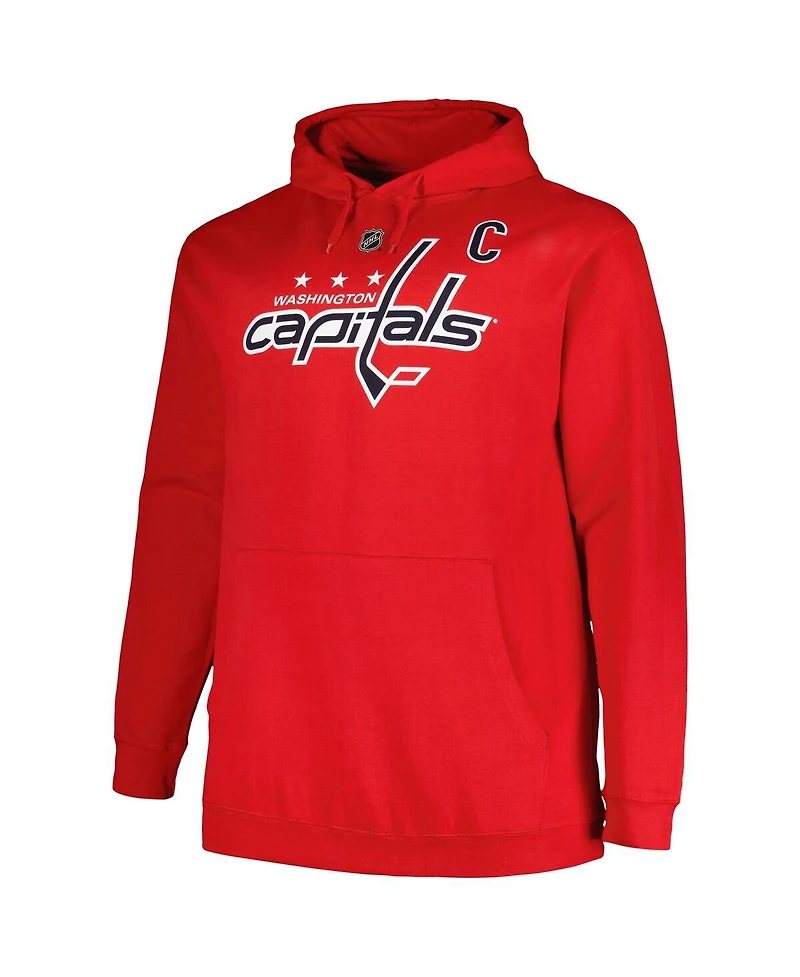 Profile Men's Alexander Ovechkin Red Washington Capitals Big Tall Name Number Pullover Hoodie