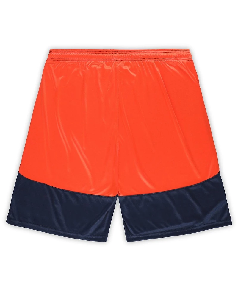 Fanatics Men's Navy/Orange Denver Broncos Big Tall Launch Shorts