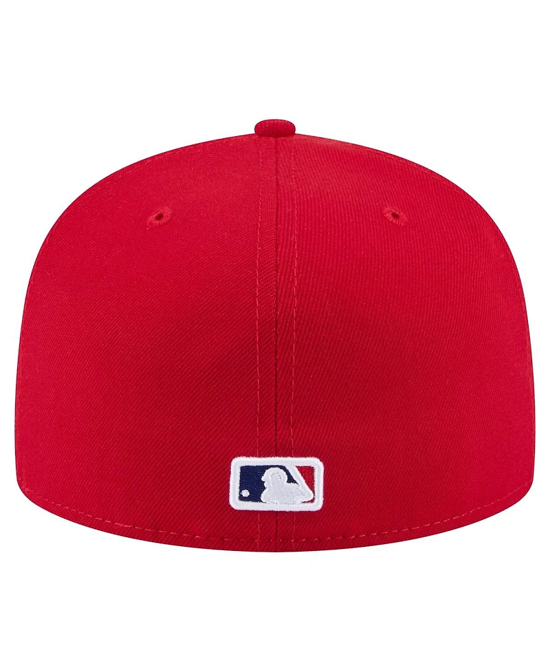 New Era Men's Red Philadelphia Phillies State Stitch 59Fifty Fitted Hat