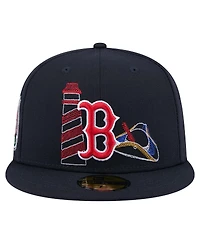 New Era Men's Navy Boston Red Sox State Stitch 59Fifty Fitted Hat