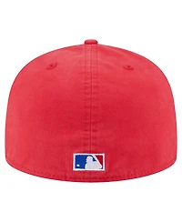 New Era Men's Red Philadelphia Phillies Championship Side Flag A-Frame 59Fifty Fitted Hat