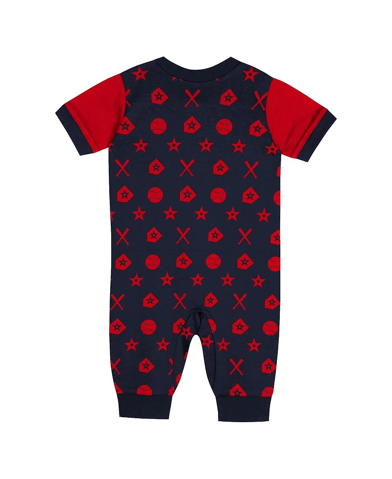 Outerstuff Baby Boys and Girls Navy St. Louis Cardinals Full-Snap Coverall Bodysuit