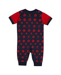 Outerstuff Baby Boys and Girls Navy St. Louis Cardinals Full-Snap Coverall Bodysuit