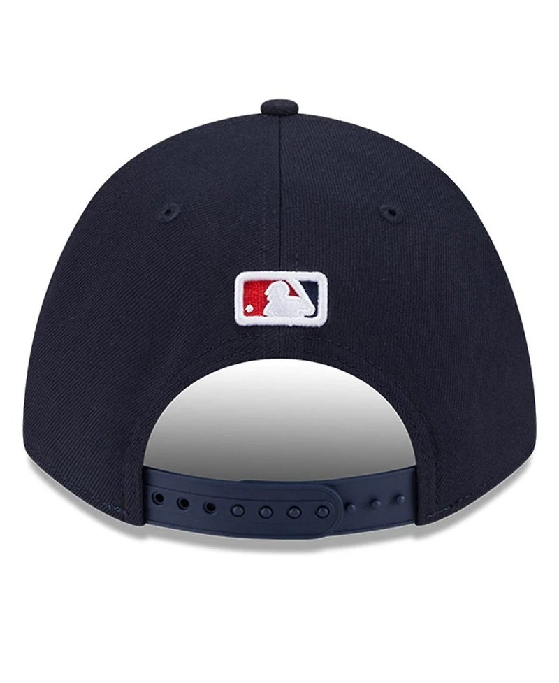 New Era Men's Navy/Red Los Angeles Angels Player Replica 9Forty Adjustable Hat