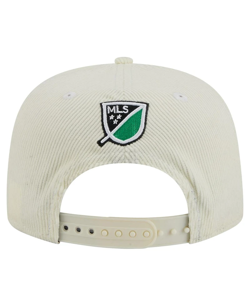 New Era Men's Cream Austin Fc 2025 Kickoff Snapback Golfer Hat