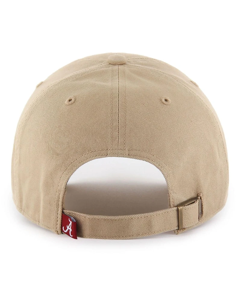'47 Brand Men's Khaki Alabama Crimson Tide Clean Up Adjustable Hat