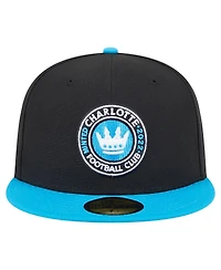 New Era Men's Black Charlotte Fc 2025 Kickoff 59FIFTY Fitted Hat