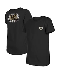 New Era Big Girls Black Lafc Bubble Heart T-Shirt