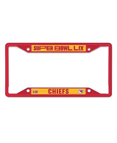 Wincraft Kansas City Chiefs Super Bowl Lix Laser Cut Metal License Plate Frame