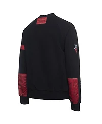 Two Hype X Nba Men's Black Chicago Bulls Culture Hoops Collection Premium Pullover Sweatshirt