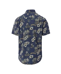 Reyn Spooner Men's Navy Milwaukee Brewers Kekai Button-Down Shirt