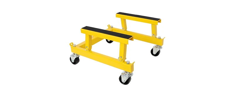 6 Step Folding step stool with bandwidth anti slip pedals and tool trays, lightweight and portable steel step stool