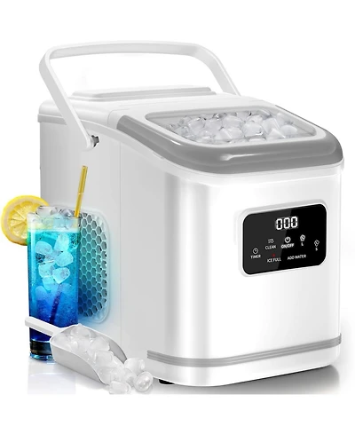 Cowsar 26Lbs, Countertop Ice Maker, Self-Cleaning, Bullet Ice, Digital Screen, 9 Cubes in 6 Mins