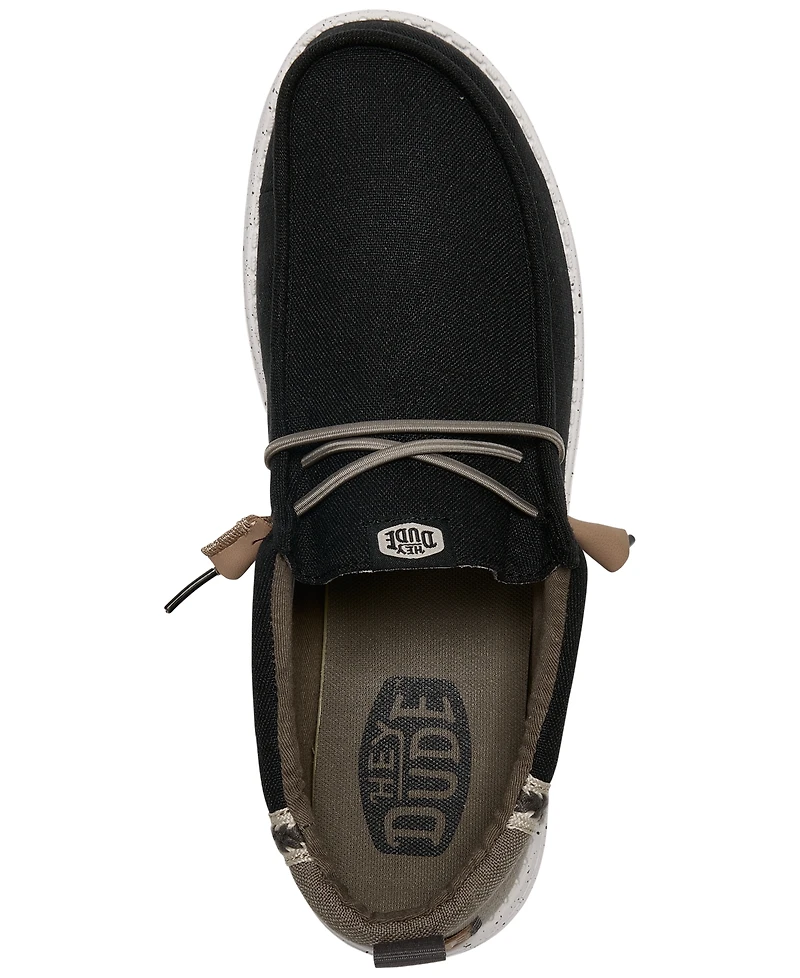 Hey Dude Men's Wally Summer Linen Casual Moccasin Sneakers from Finish Line