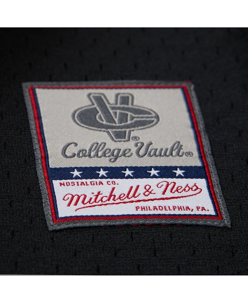Mitchell & Ness Men's Black Michigan Wolverines On The Clock Full-Button Fashion Jersey