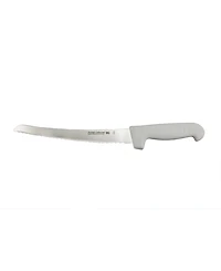 Ergonomic Stainless Steel Bread Knife, Curved Serrated, 9"
