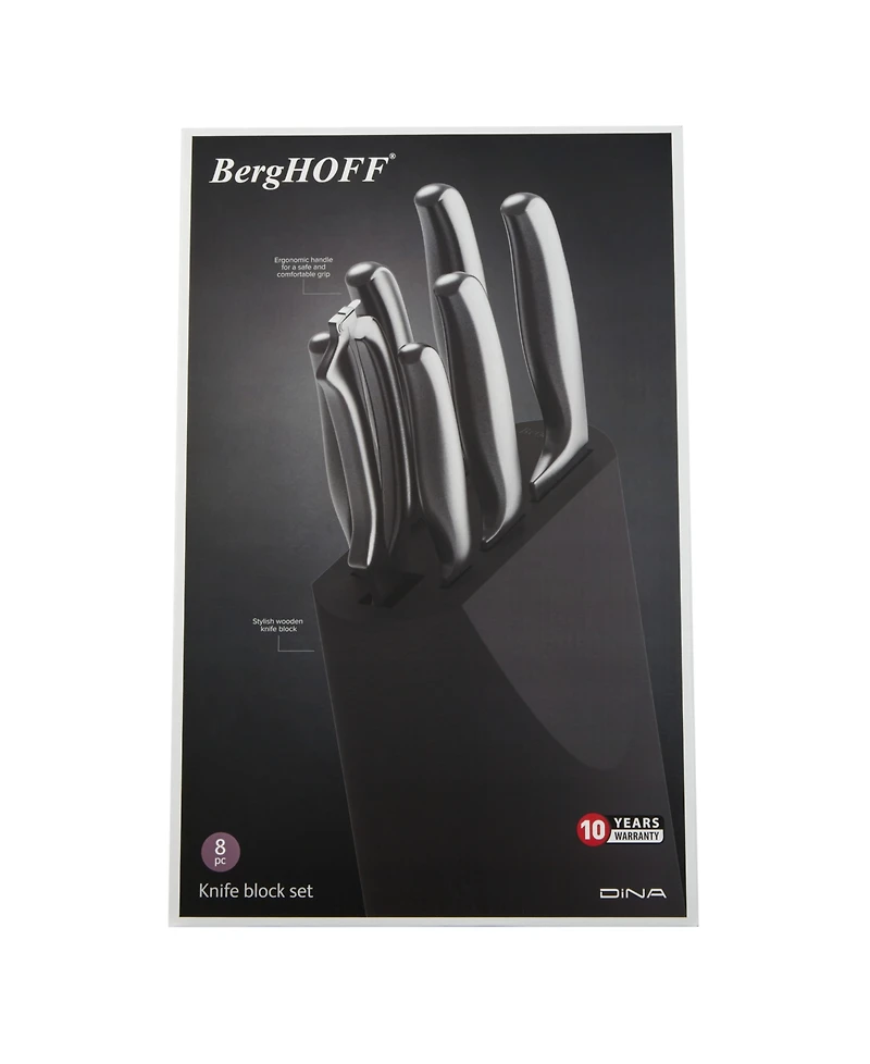 BergHOFF Dina Frame 8-Piece Knife Block Set