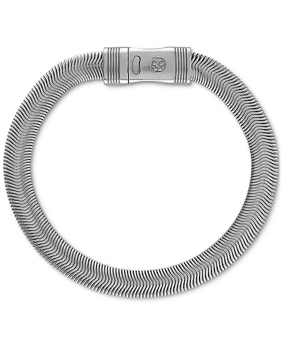 Esquire Men's Jewelry Flat Snake Chain Bracelet in Stainless Steel
