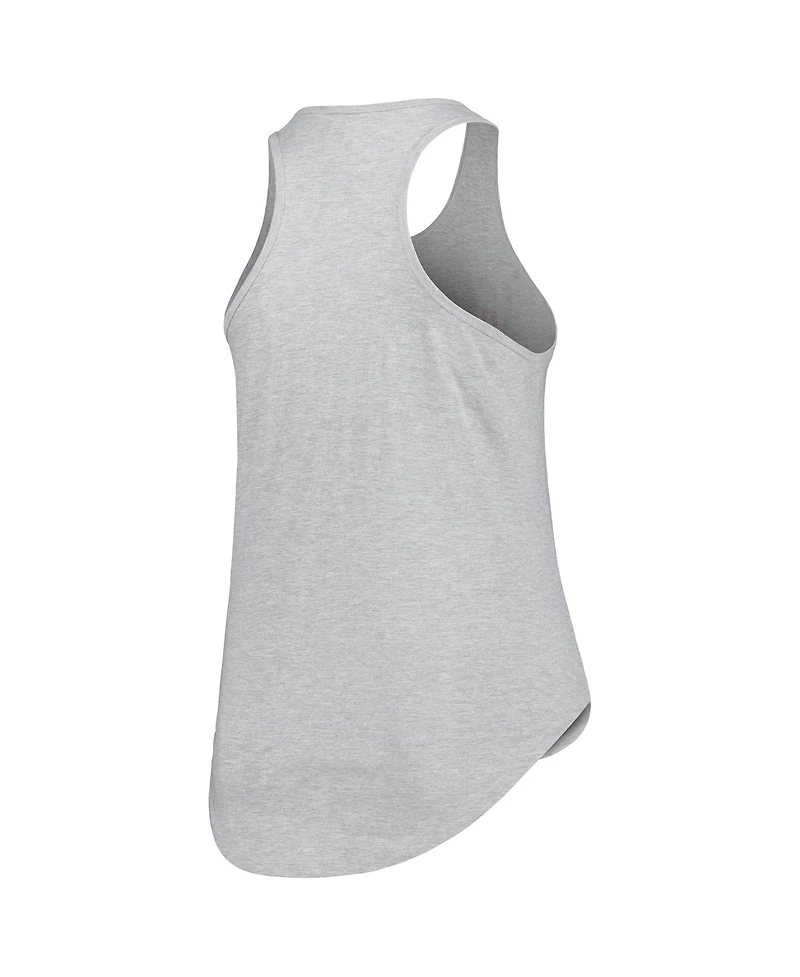 Profile Women's Heather Gray Auburn Tigers Arch Logo Racerback Scoop Neck Tank Top