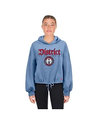 New Era Women's Powder Blue Washington Wizards 2024/25 City Edition Cropped Pullover Hoodie