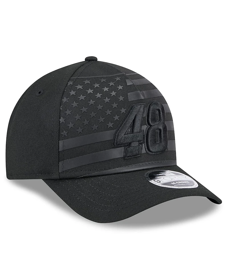 New Era Men's Black Alex Bowman American Flag 9FORTY M-Crown A-Frame Adjustable Hat