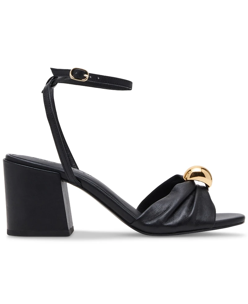 Steve Madden Women's Caden Knotted Embellished Block-Heel Sandals