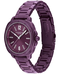 Coach Women's Kitt Ionic Plated Purple Steel Bracelet Watch, 34mm