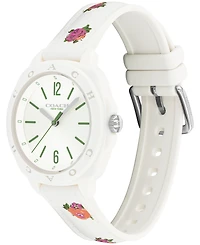 Coach Women's Kitt Chalk Silicone Strap Watch, 35.4mm