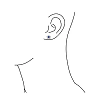 Bling Jewelry Flower Petals Cubic Zirconia Pave Cz Stud Earrings Blue Center Silver Plated Brass