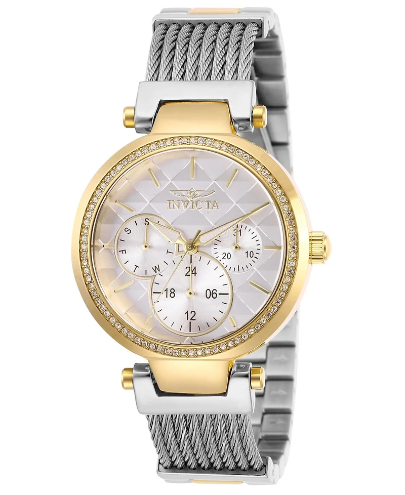 Invicta Women's 28921 Angel Quartz 3 Hand White Dial Watch